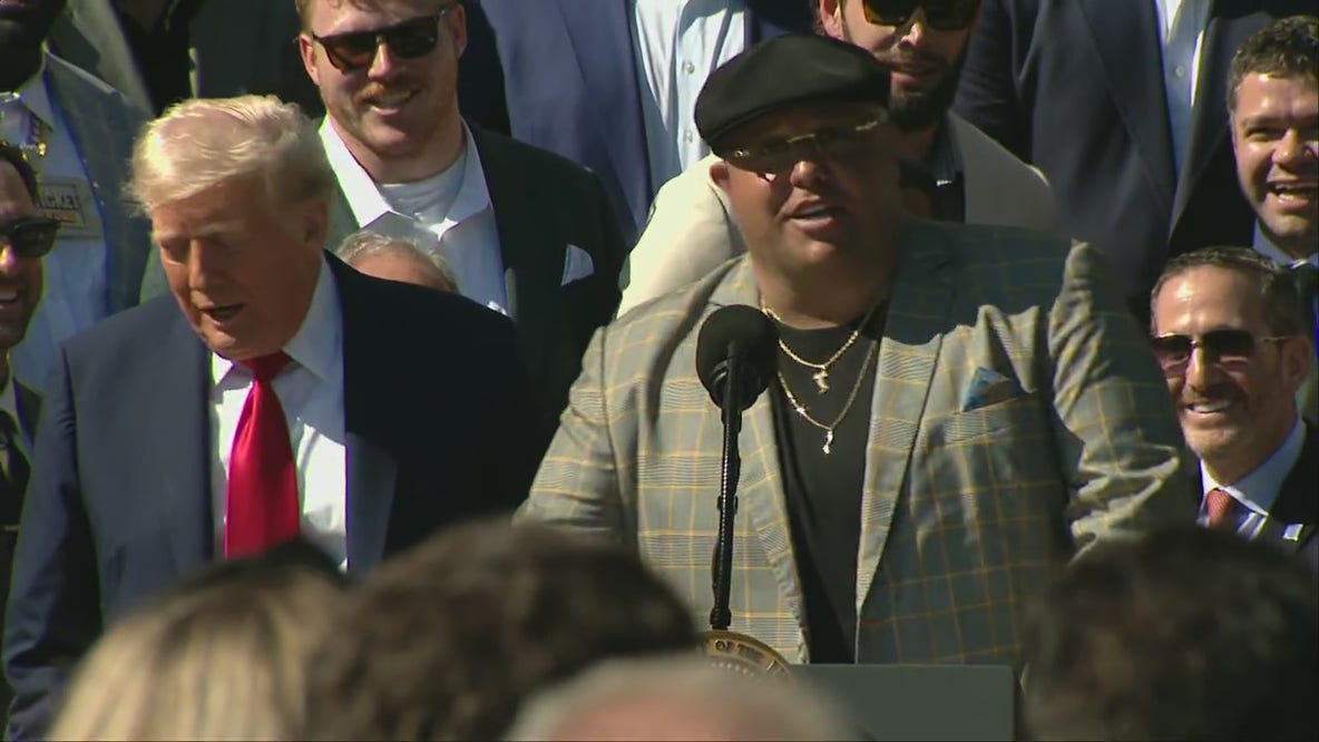 President Trump gives Big Dom special shoutout as Eagles visit White House